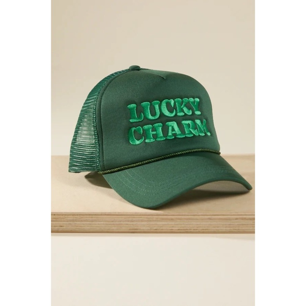 AS Revival Lucky Charm Green Trucker Hat Snapback Mesh Cap St Patricks Day